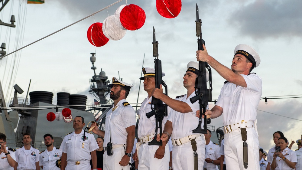 Reception onboard ESPS Alvaro De Bazan (F101) during RIMPAC 26