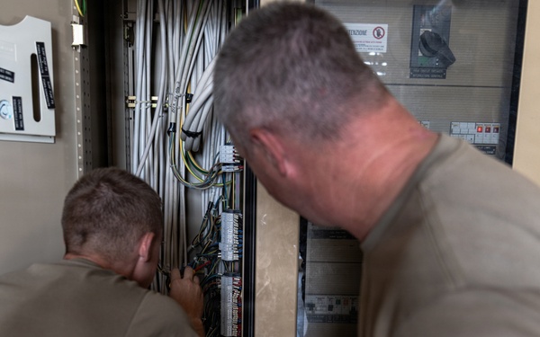 110th electricians assist with water chlorination adjustments