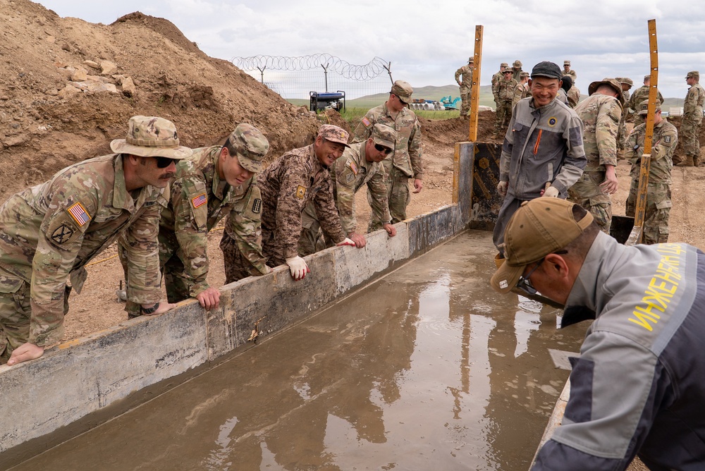 1033rd Engineers Build with Mongolian Forces
