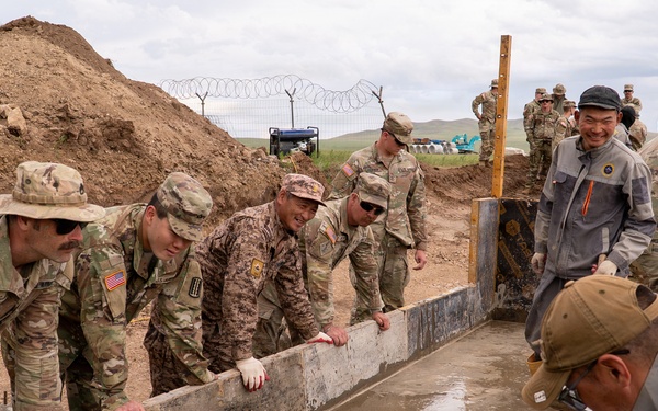 1033rd Engineers Build with Mongolian Forces