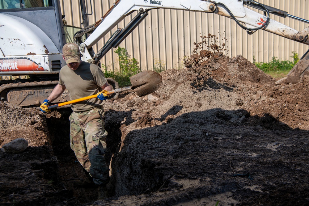Michigan Air Guardsman Trains at Aviano During Civil Engineer Deployment for Training