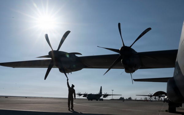 C-130J Super Hercules conducts cargo operations