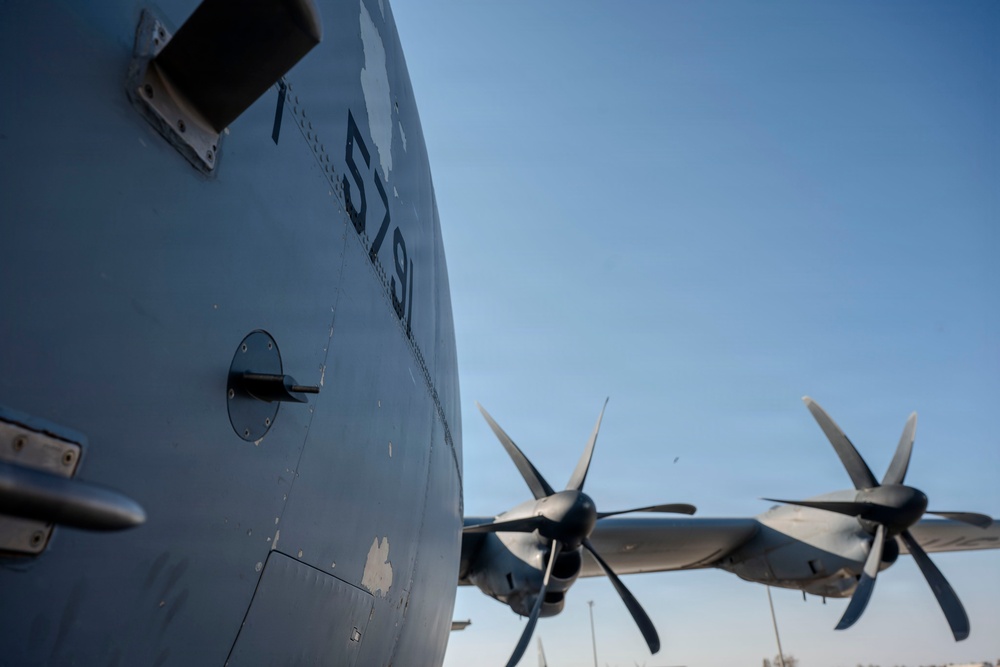 C-130J Super Hercules conducts cargo operations