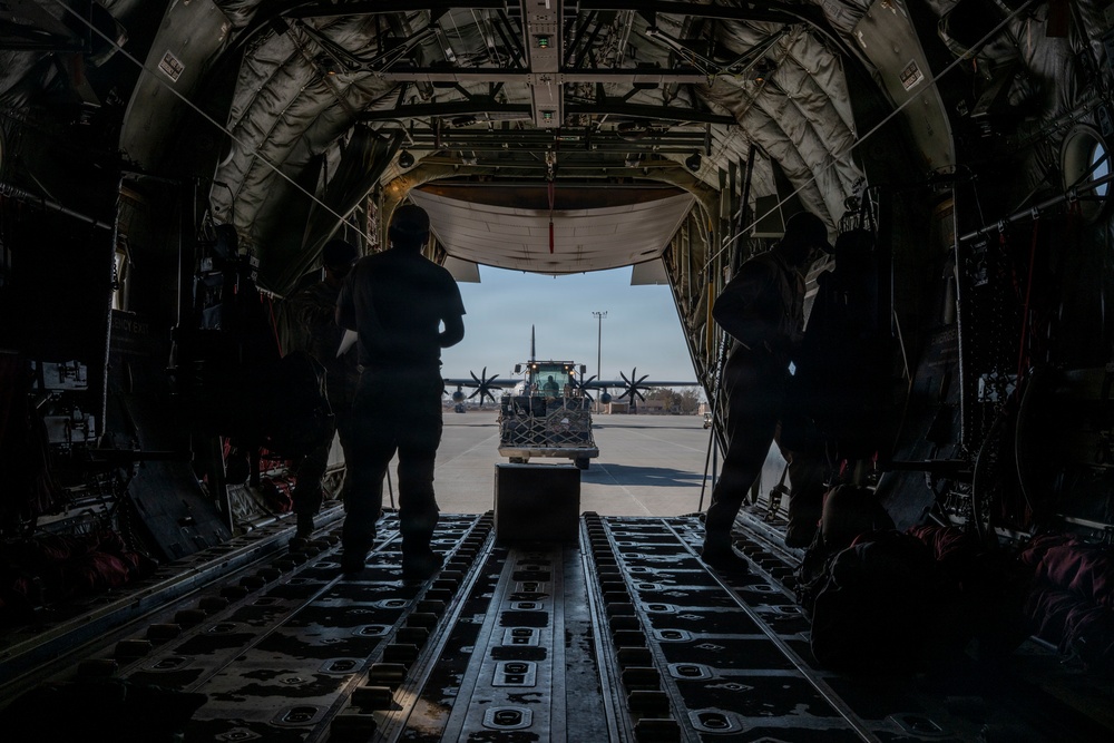 C-130J Super Hercules conducts cargo operations