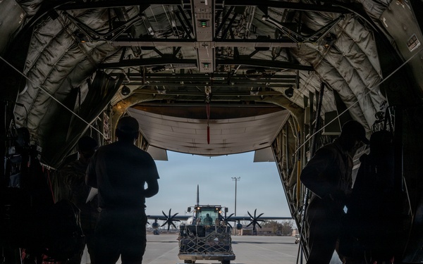 C-130J Super Hercules conducts cargo operations