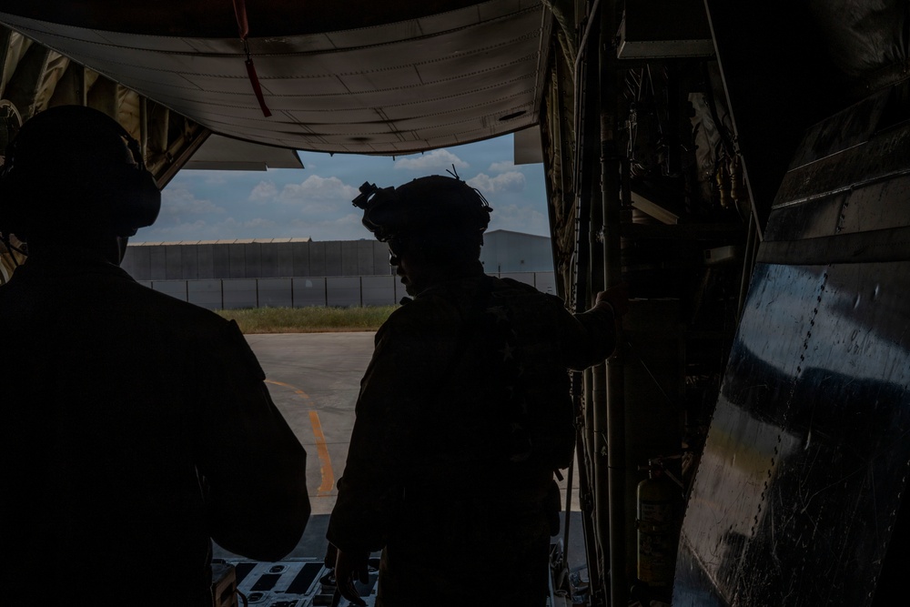 C-130J Super Hercules conducts cargo operations