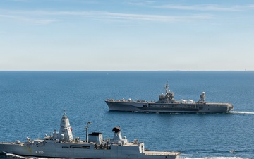 USS Mount Whitney, FGS Hamburg Sail in Baltic Sea