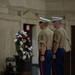 The U.S. Marine Corps League attends a wreath-laying ceremony