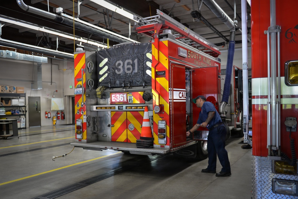 Bridging the flames: How one Reserve firefighter brings civilian grit to the flightline