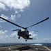 An MH-60R Seahawk helicopter assigned to Helicopter Maritime Strike Squadron (HSM) 48, lifts off for flight from aboard the littoral combat ship USS Billings (LCS 15) while operating in the Caribbean Sea, June 27, 2026.