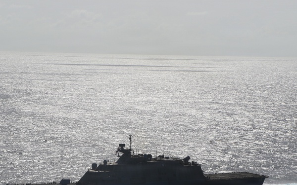 Littoral combat ship USS Billings (LCS 15) transits the Caribbean Sea, June 27, 2026.