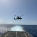 An MH-60R Seahawk helicopter assigned to Helicopter Maritime Strike Squadron (HSM) 48, lands aboard the littoral combat ship USS Billings.