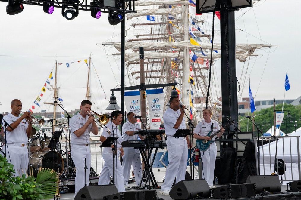 Navy Band Cruisers perform at Baltimore's Sail 250 Celebrations