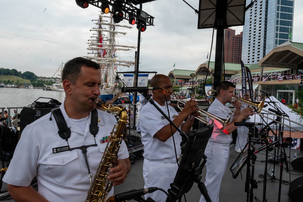 Navy Band Cruisers perform at Baltimore's Sail 250 Celebrations