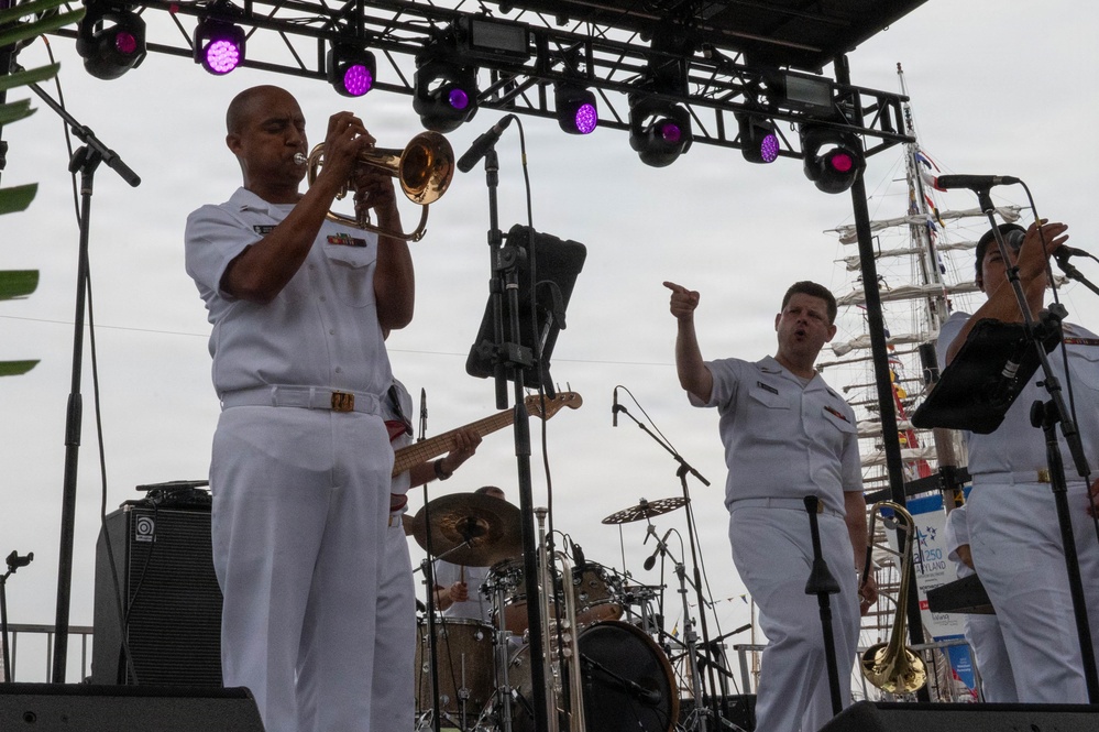 Navy Band Cruisers perform at Baltimore's Sail 250 Celebrations