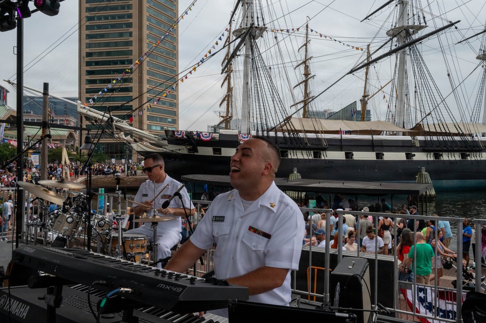 Navy Band Cruisers perform at Baltimore's Sail 250 Celebrations