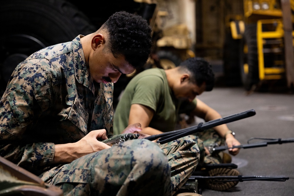 Boxer Sailors, 11th MEU Marines Conduct Daily Operations