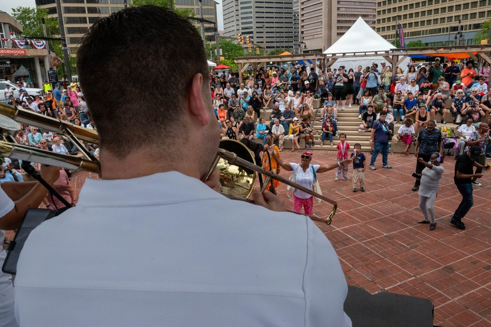 Navy Band Cruisers perform at Baltimore's Sail 250 Celebrations