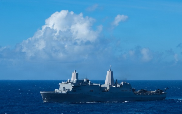 USS Boxer, USS Portland, USS John L. Canley Conduct Sailing in Formation