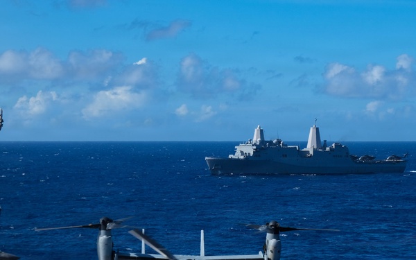 USS Boxer, USS Portland, USS John L. Canley Conduct Sailing in Formation