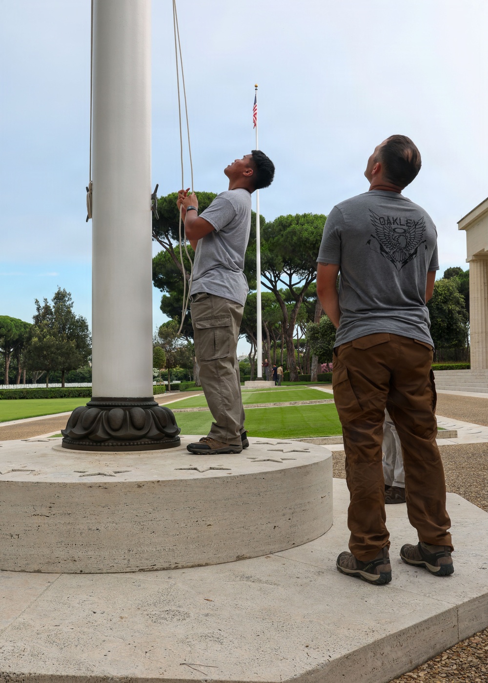 2026 Europe-Mediterranean Disinterment Team Assists with Flag Folding