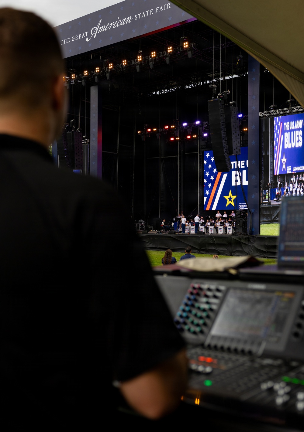 The U.S. Army Blues perform at the Great American State Fair