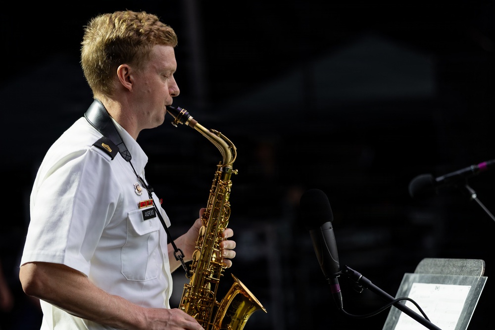The U.S. Army Blues perform at the Great American State Fair