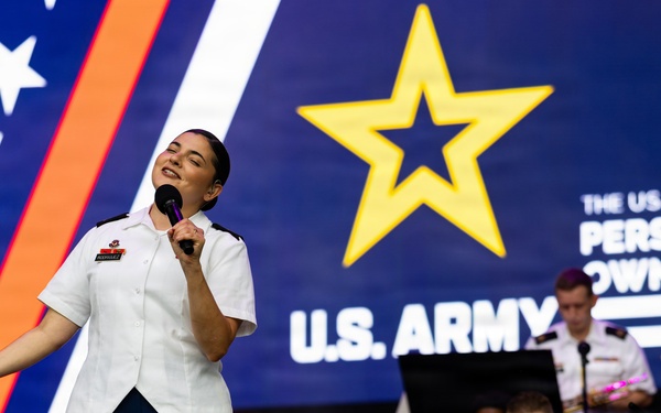 The U.S. Army Blues perform at the Great American State Fair
