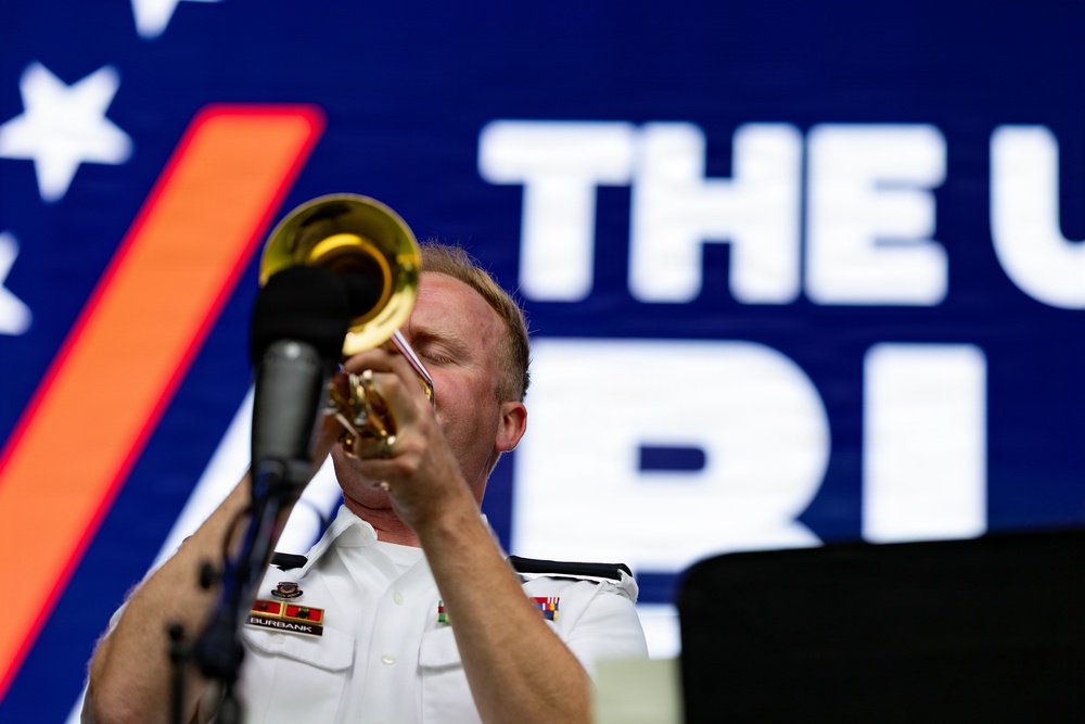 The U.S. Army Blues perform at the Great American State Fair