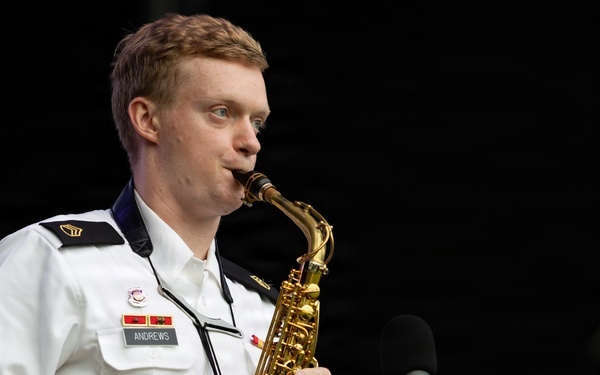 The U.S. Army Blues perform at the Great American State Fair