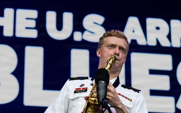 The U.S. Army Blues perform at the Great American State Fair