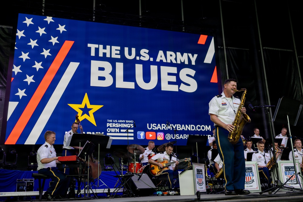 The U.S. Army Blues perform at the Great American State Fair