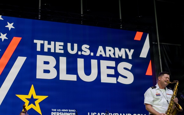 The U.S. Army Blues perform at the Great American State Fair