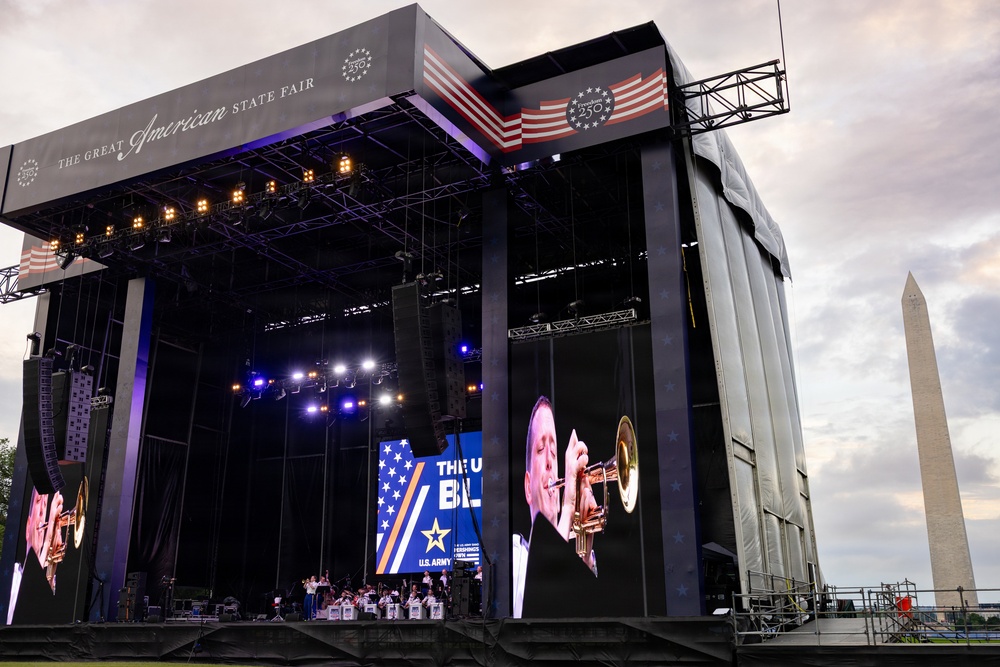 The U.S. Army Blues perform at the Great American State Fair