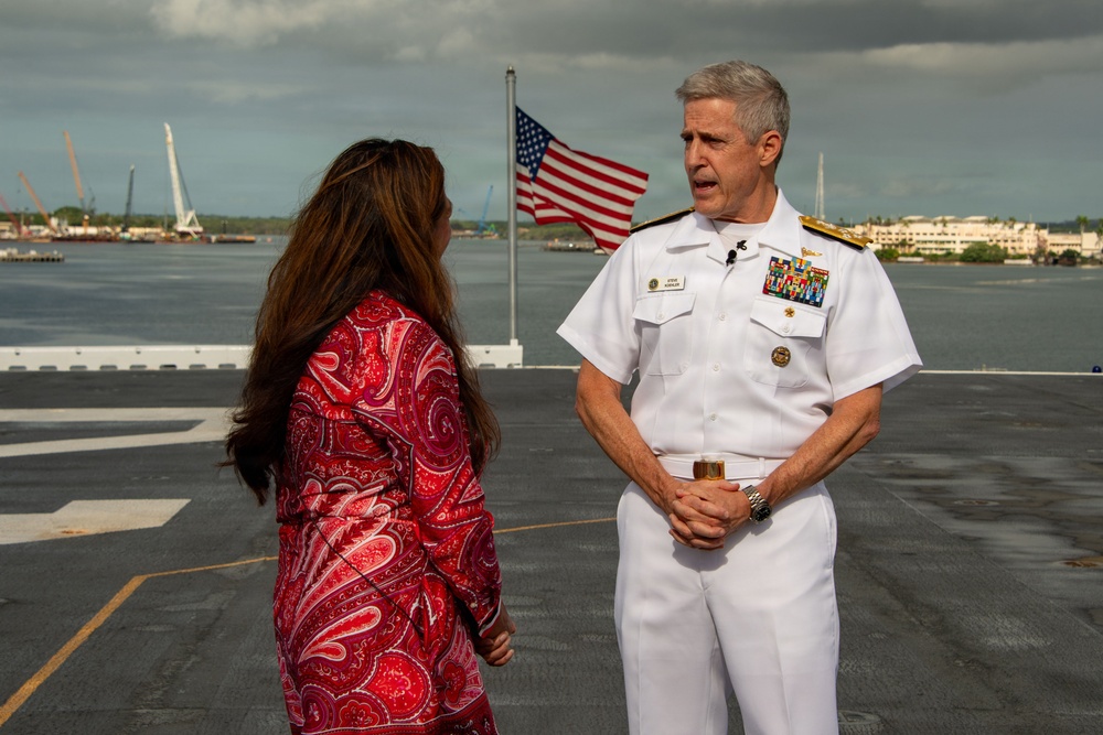 Hawaii News Now Interviews Adm. Koehler Aboard USS Essex During RIMPAC 26