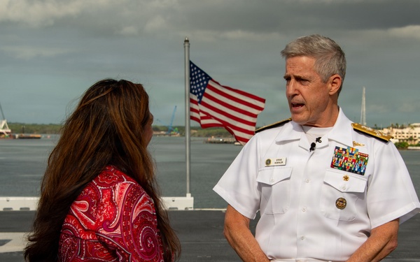 Hawaii News Now Interviews Adm. Koehler Aboard USS Essex During RIMPAC 26