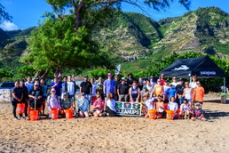 USS Theodore Roosevelt Carrier Strike Group and Carrier Air Wing 11 Sailors Participate in a Beach Clean Up During RIMPAC 26