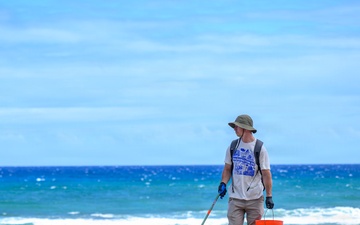 Beach cleanup during RIMPAC 26