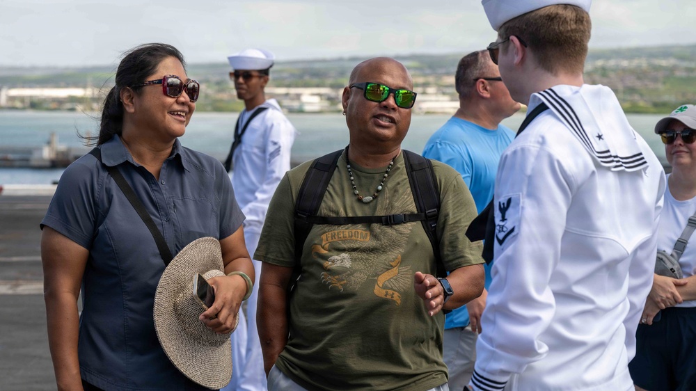 USS Theodore Roosevelt (CVN 71) Participates in Open Ship Day During RIMPAC 26