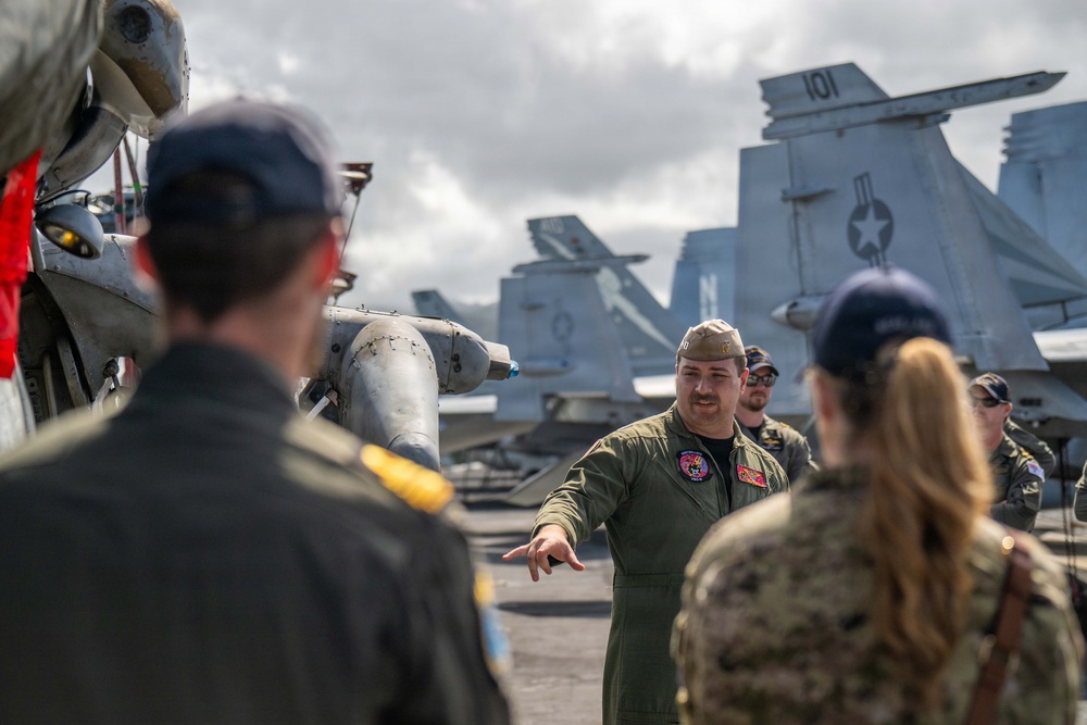 USS Theodore Roosevelt (CVN 71) Participates in Open Ship Day During RIMPAC 26