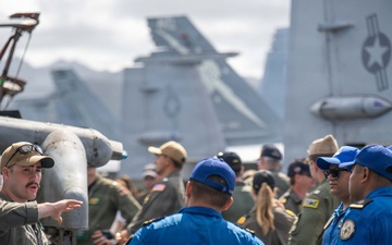 International helicopter exchange hosted onboard USS Theodore Roosevelt