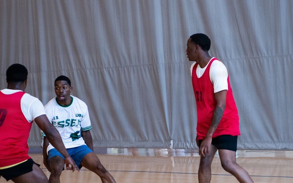 USS Essex Sailors Compete in the RIMPAC 26 basketball tournament