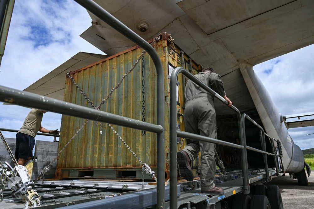 346th AEW and LCF-24 load supplies for Venezuela Relief