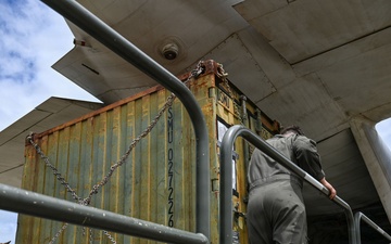 346th AEW and LCF-24 load supplies for Venezuela Relief