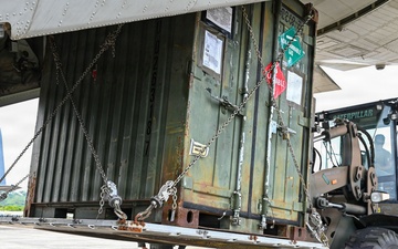346th AEW and LCF-24 load supplies for Venezuela Relief