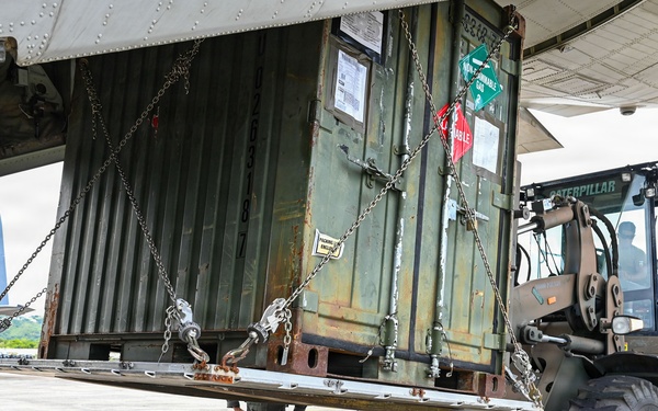 346th AEW and LCF-24 load supplies for Venezuela Relief