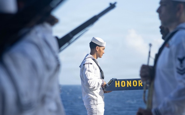 USS Kearsarge Holds a Burial at Sea Ceremony