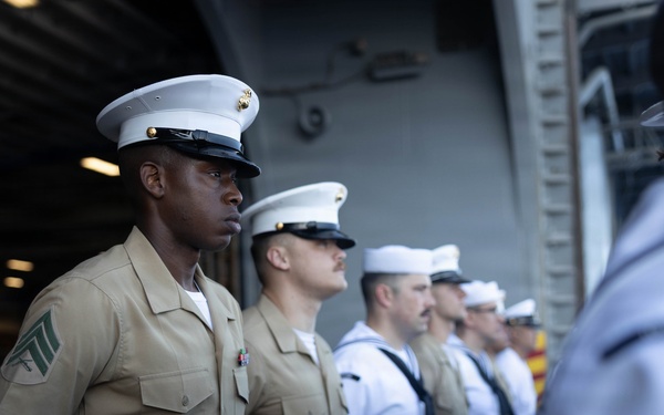 USS Kearsarge Holds a Burial at Sea Ceremony