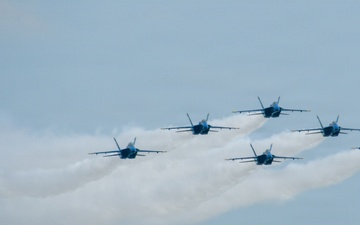 Blue Angels fly over Baltimore during SAIL250