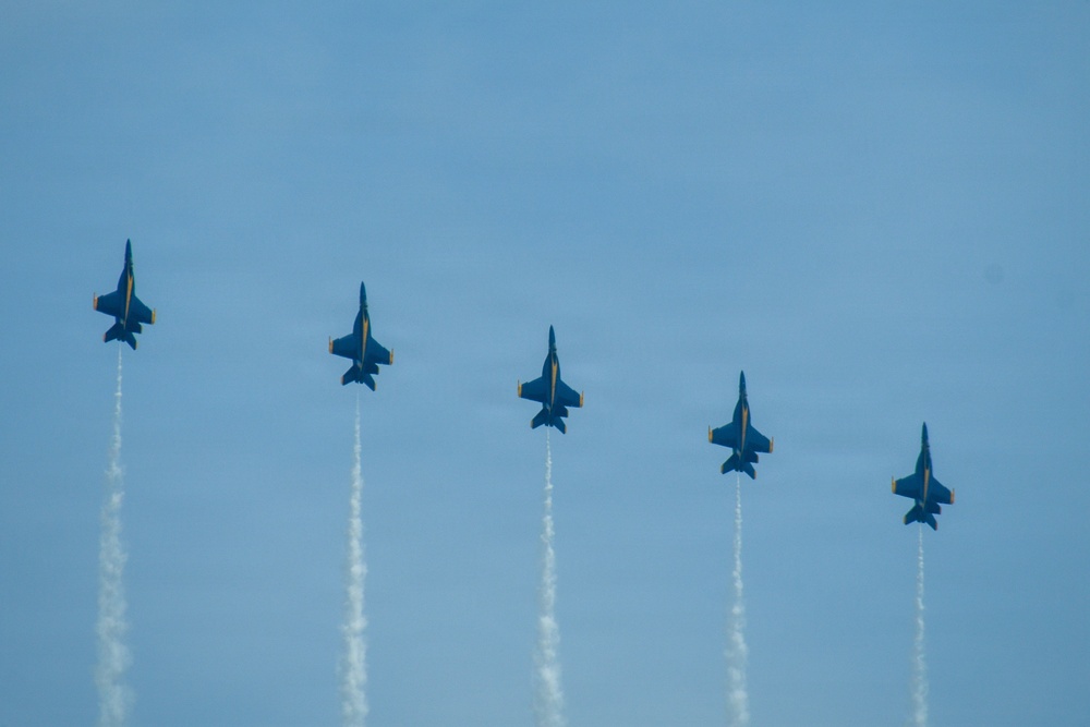 Blue Angels fly over Baltimore during SAIL250